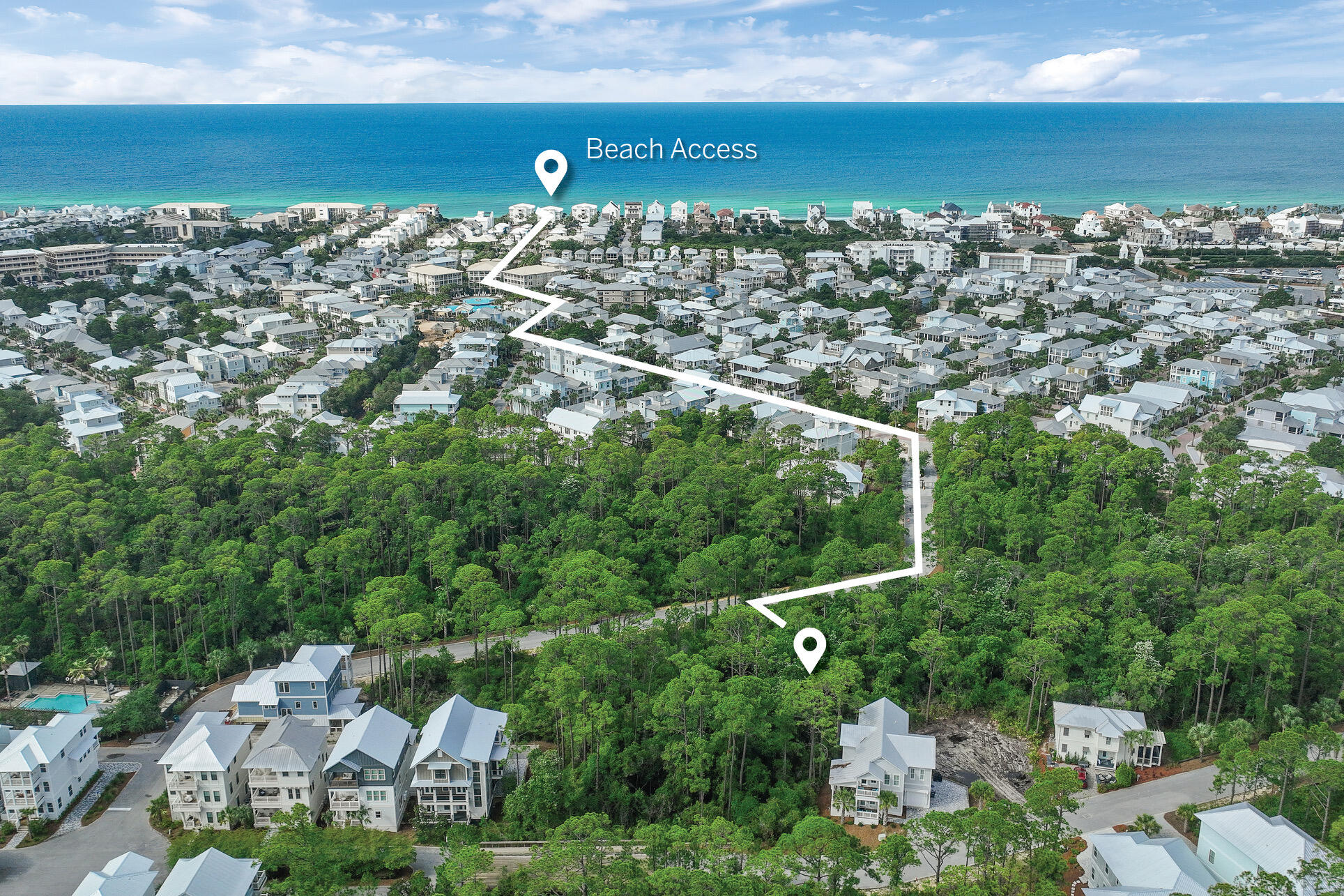 Discover the perfect canvas for your custom beach retreat in the private, serene enclave of Treetop--a hidden gem nestled between Rosemary and Alys Beach. This competitively priced homesite offers an ideal setting, backing up to a peaceful preserve and just steps from the community pool and Seacrest Beach's gated north entrance. With no build-out time, you're free to design and build at your own pace, crafting the beach home you've always envisioned. Enjoy exclusive deeded access and 240ft of private beach frontage, tram service to the crystal waters of the Gulf, and seamless access to the 30A bike trails and scenic paths that wind through the area. Treetop's prime location south of Highway 98 offers dual gated access, making it easy to reach 30A's coastal charm or head to 30Avenue for upscale shopping, dining, and entertainment. With just 79 homesites, this tranquil, well-maintained neighborhood provides both privacy and community, a rare find along the Emerald Coast.
Don't miss the opportunity to own in one of the most desirable and tucked-away beach communities along 30A.
Buyer to verify all data and dimensions.
