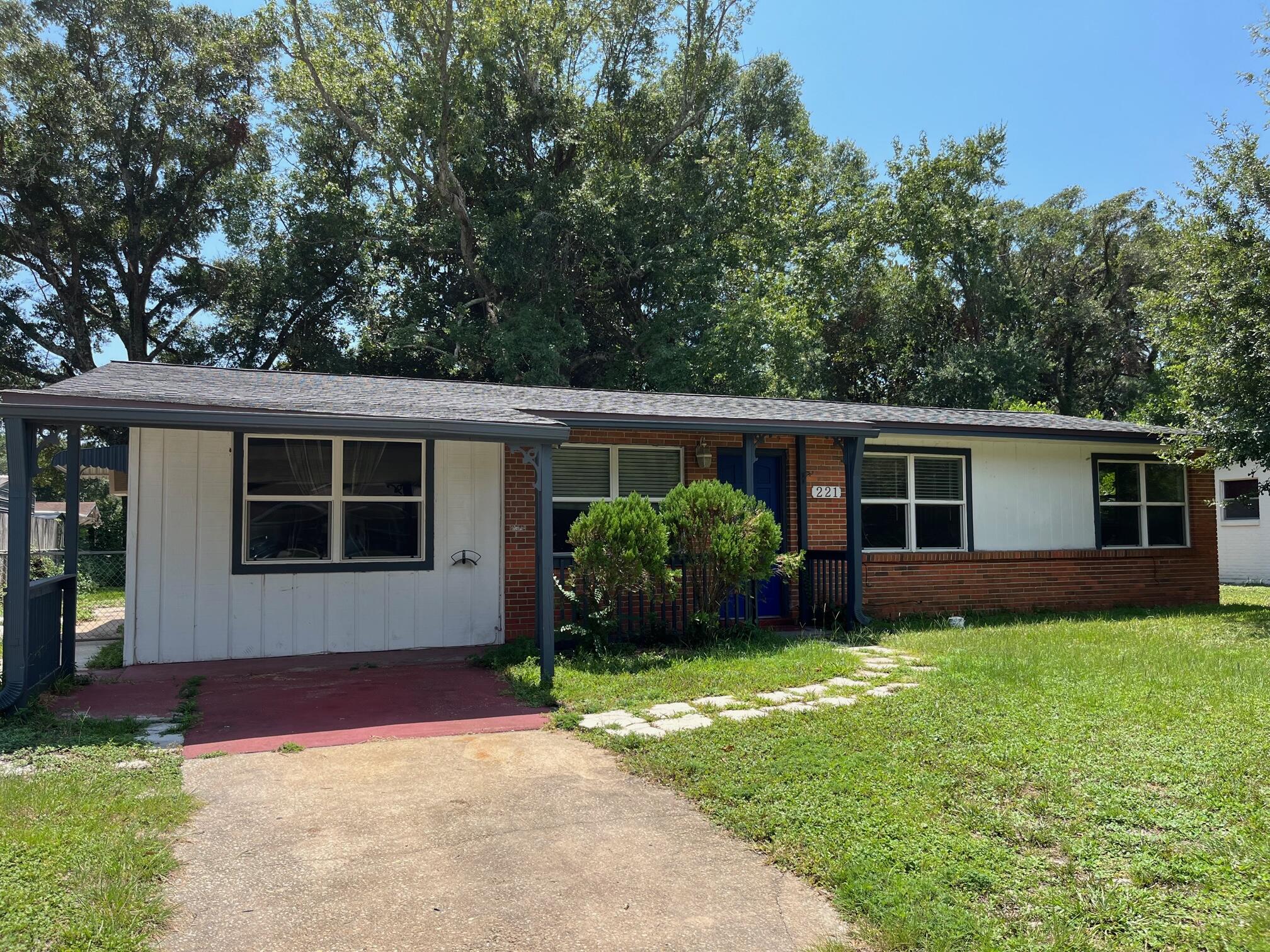 Located in the heart of Fort Walton Beach, this is the home you have been waiting for!! This move-in ready home has been freshly painted and offers a 2021 water heater, 2019 Trane HVAC system and a 2018 roof! The flexible floorplan offers two living spaces, an eat-in kitchen, 3 bedrooms, a full bath and an inside utility room. The large, tree shaded back yard is fully fenced and there is a 22'x13' covered patio offering a great outdoor living space. Additional noteworthy features include double pane vinyl windows, new dishwasher, yard building and a sprinkler system (offered AS IS) with a lawn pump. This freshly painted home would be a great starter home or investment property so don't miss out on this opportunity to make it yours!!