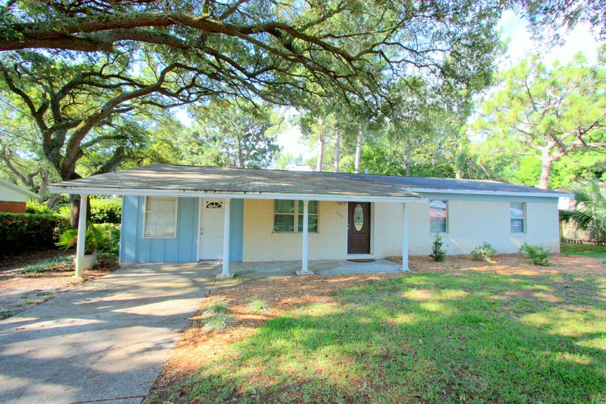 Newly renovated 3 bed 2 bath lovely brick home in a quiet FWB neighborhood. Beautifully renovated and expanded kitchen with custom white cabinets, granite counter-tops and stainless steel oven and dishwasher. The family room, dining room, hallway and all three bedrooms have an attractive wood laminate while the kitchen and bath have tile. No carpet anywhere! The master bedroom has its own private en-suite. Both bathrooms were gorgeously renovated with upscale finishes from top to bottom. There is also a bonus room with pool table that conveys with the home. The good sized, fully fenced back yard boasts mature trees, irrigation system and a large shed. Conveniently located to the beaches, shopping, Eglin and Hurlburt. A home with this many upgrades, at this price point, won't last long