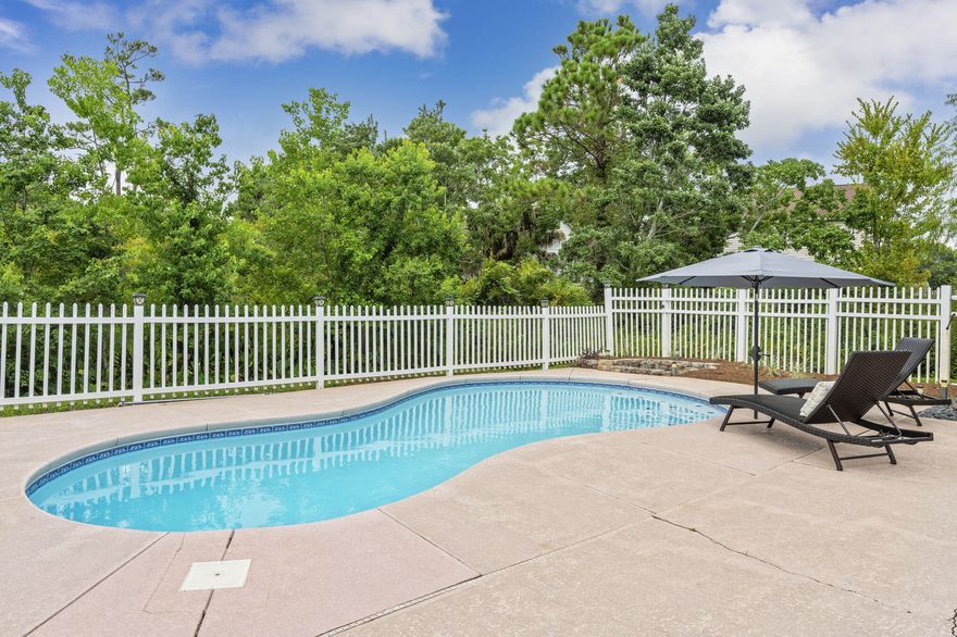 Tucked away on a private cul-de-sac without an HOA, this beautifully maintained 2,111 sq ft home offers 3 bedrooms, 3 baths, and timeless curb appeal. Step inside to soaring cathedral ceilings centered around a cozy fireplace, with natural light streaming through high windows that frame tranquil views of the protected preserve behind.Just off the living room, the fully renovated kitchen is a chef's dream, featuring quartz countertops, stainless steel appliances, an oversized pantry, and an open flow to the dining area--perfect for entertaining. From here, step into the heated and cooled sunroom or out to the expansive pool deck for seamless indoor-outdoor living. The spacious first-floor primary suite offers a true retreat, featuring a lit tray ceiling and a luxurious en-suite with dual sinks, a private water closet, jetted tub, walk-in shower, and his-and-hers closets. French doors open directly from the bedroom to the pool, creating a private escape just steps away.

Upstairs, you'll find two additional bedrooms, a full bath, and a versatile loft ideal for an office, media room, or play space. Outdoors, enjoy the serene backyard with a sparkling pool and unobstructed preserve views with no rear neighbors, just nature. A two-car garage and oversized driveway provide abundant parking and storage for vehicles, guests, or recreational gear.

With a new roof installed in 2021, and newer HVAC 2017, this home has been immaculately maintained and is truly move-in ready. Located just minutes from Hurlburt Field's front gate and the sugar-white sands of Okaloosa Island, it offers the perfect blend of privacy, convenience, and resort-style living. 
