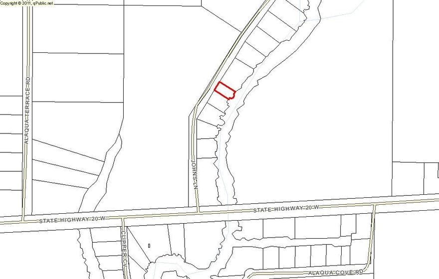 Waterfront lot with 75 +/- feet on Alaqua. Access the bay on jetski or by boat. Just a short distance to the new Publix in Freeport or the Beaches of South Walton. (Mobile home on lot has no value.)