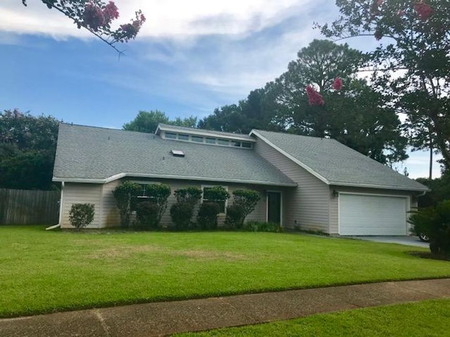 $250 off first full months rent if moved in by 9/1/19. Great home in Indian Bayou that a private pool! This wonderful family home has 2358 square feet, 3 bedrooms, an office or media room, a loft area, 2.5 baths, two dining areas, a large backyard, and a 2 car garage! The large back yard is fenced, has a great pool with pool services included, and has grapefruit trees, orange tree, fig tree and a banana tree! Indian Bayou is a much sought after subdivision in the middle of Destin close to everything! Indian Bayou has one of the best golf courses in the area as well! This home is pet friend pending approval.