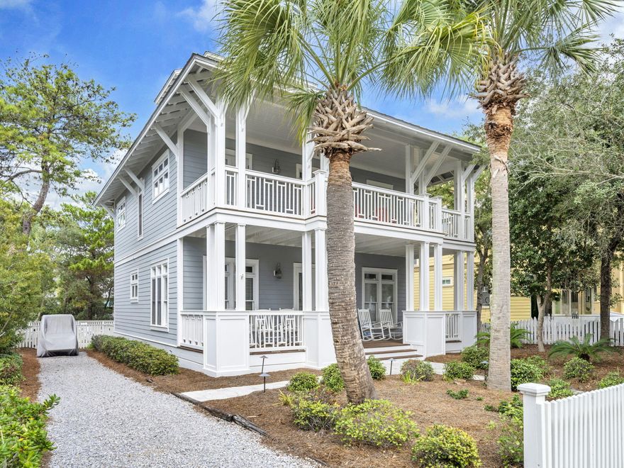 Carillon Beach, a private gated 24 hour security community directly on the Gulf. The house is located on our main street. All the homes offer largest lots in Carillon. The private pool is perfect when red flags are flying on the beach. This home has never been rented and offers 4 bedrooms and baths, one on the main floor. Electric Golf Cart is included with the sale of the property