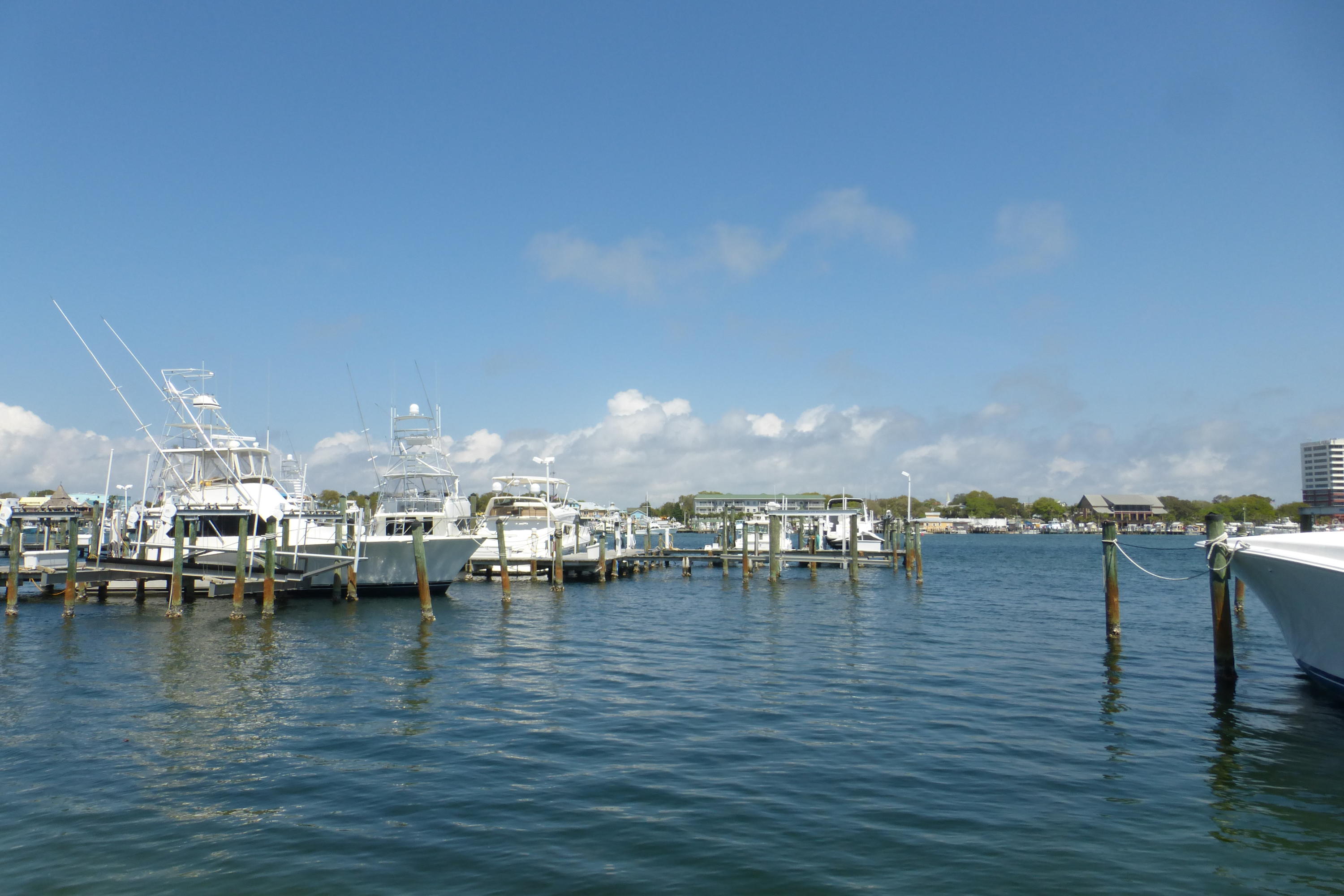 17'x 45' boat slip available at East Pass Marina, the most convenient marina relative to the Gulf of Mexico in all of Destin! There is a total of 39 Boat slips, water free, owner pays electric, free pump out, and a quiet place to clean and cut fish. Approximately 10 ft.deep. Easy location for bringing boat in & out of Marina.