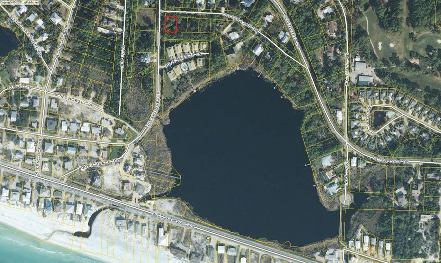 Great location....Short walk to the beach, coastal dune lake and 30A.This lot is located on a quaint private road, flood zone X, cleared and level. Great lot for building your beach home! There is a 50 ft. bamboo buffer between the lots and townhomes behind the lots. This lot is on the corner of E Seahorse Circle and Oyster Lake Dr.