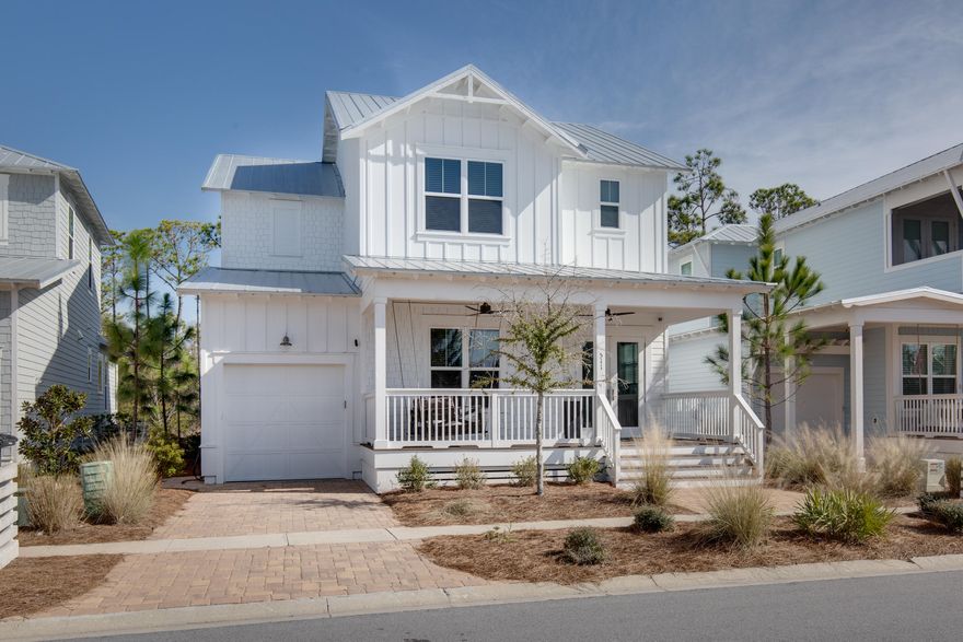 UNDER CONTRACT BUT TAKING BACK UPS. Seagrove Sands is the quintessential beach cottage in an A + location that is just a bike or golf cart ride away from the beach.  NatureWalk homes have been in extremely high demand- the price point & location can't be beat.    This home comes fully furnished and includes a 6 seater golf cart!  Not all homesites in NatureWalk are large enough to fit a private pool but 511 Flatwoods is.  All the hard work has already been done and this home is turnkey ready for a new owner or to be put on a rental program and quickly start bringing you income.  Kitchen features white cabinets and a modern farmhouse dark, granite countertop, subway backsplash, and built in appliances including gas cooktop.