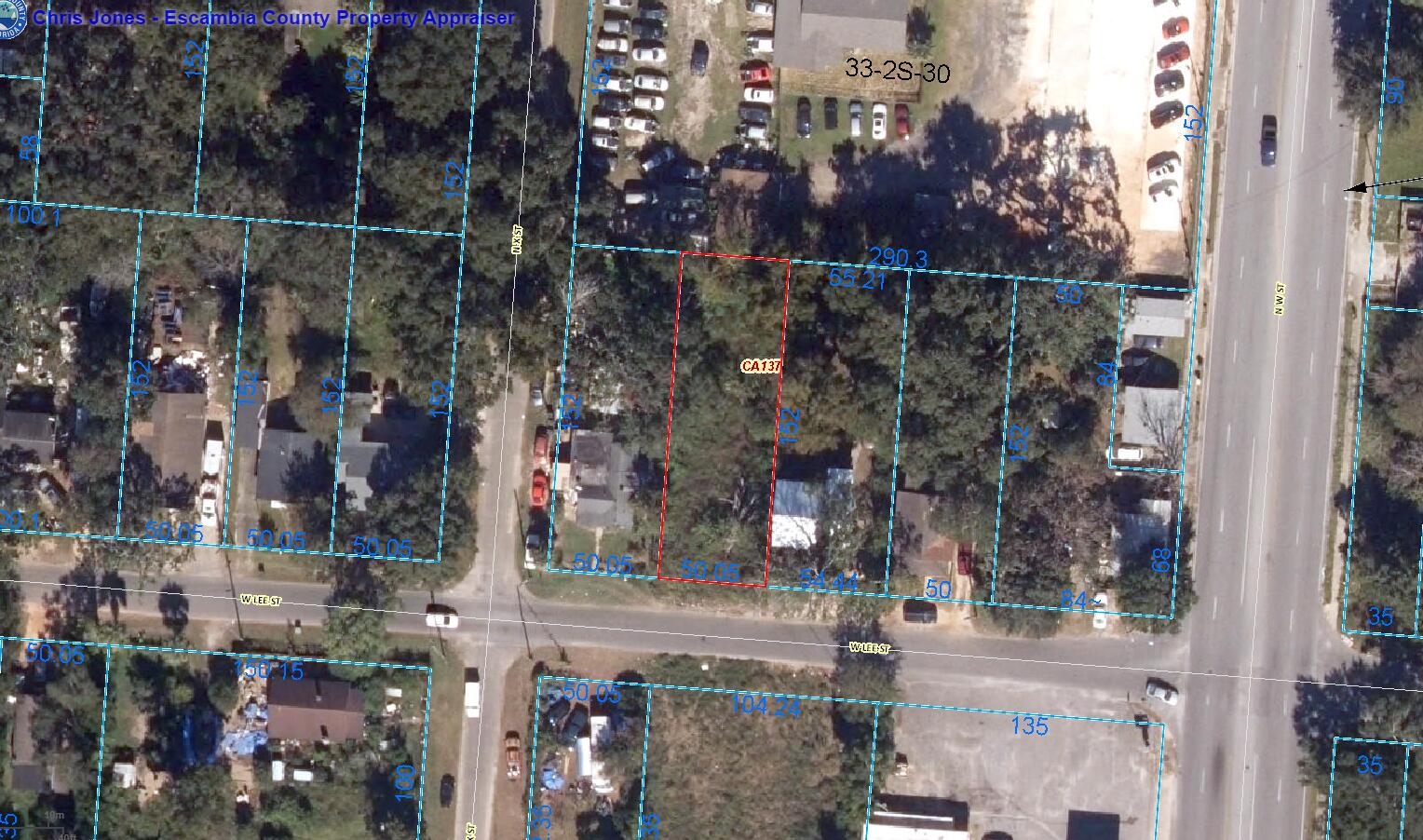 .1749 acre wooded lot. Zoned HC/LI . Flood Zone X. According to the Escambia County GIS maps there are no wetlands