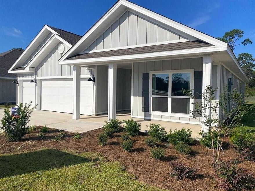 SHOAL RIVER LANDING PH 2 now open with community pool & pavilion. The 'Destin' plan is a stunning 4 bed, 3 bath, '3 CAR GARAGE', trey ceilings & other fabulous amenities. Granite & undermount sinks in the kitchen & baths. FABULOUS OPEN DESIGN, stainless appliances, large island bar, lg. pantry in the kitchen with a lg. breakfast nook & separate dining area. Beautiful bedroom-1 & adjoining bath offer: A spacious walk-in closet, double granite vanity, garden tub & lg. separate shower. Stunning wood-look flooring throughout & frieze carpet in the bedrooms. Other standard features: Fabric hurricane window/door protection & the Smart Home Connect System that includes: Video/camera doorbell, keyless entry, automated porch lighting & MUCH more.  VERY stylish upscale home with AWESOME curb appeal.