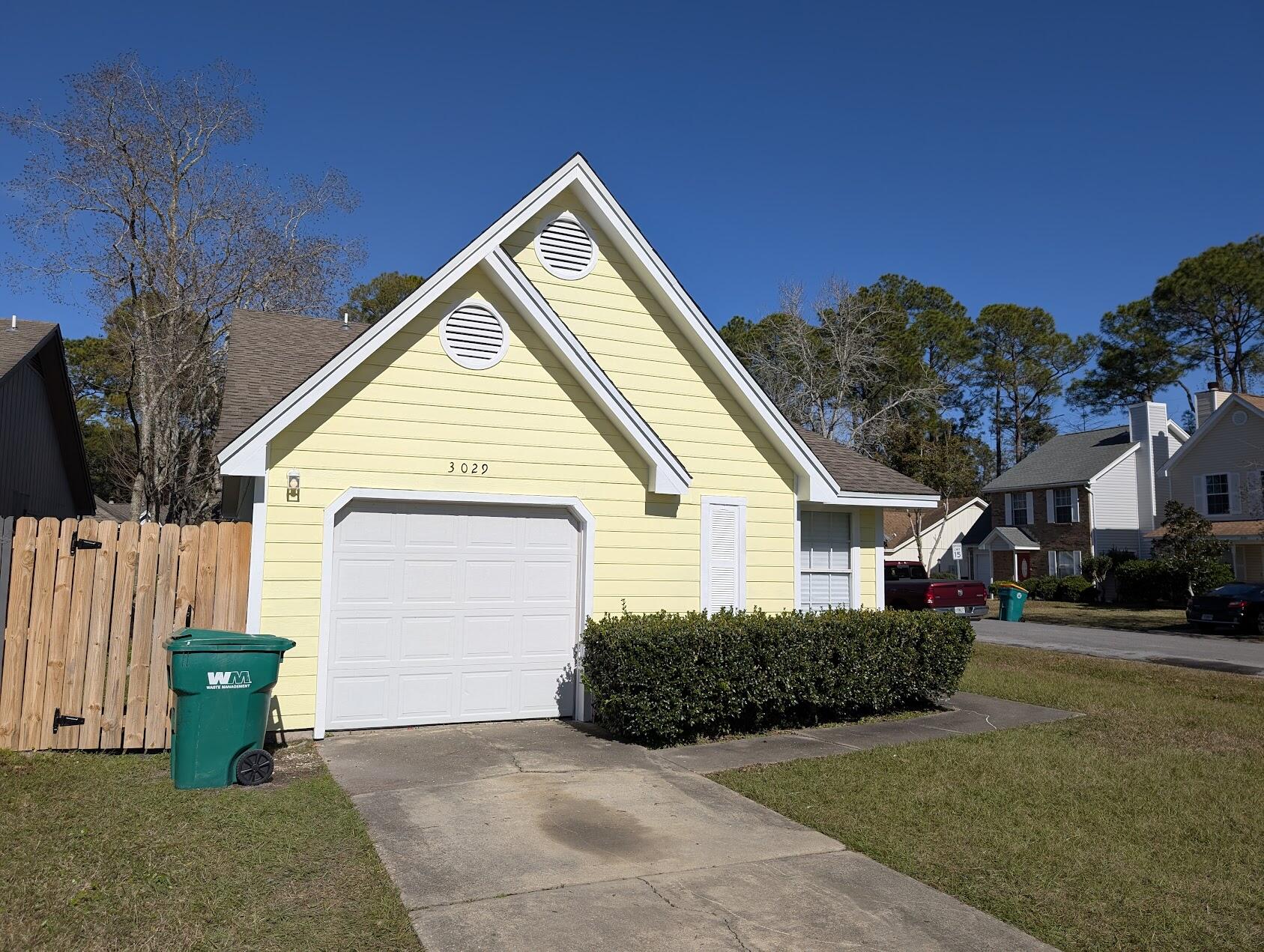 Charming house with some great features! High ceilings can really make a space feel open and airy. An eat-in kitchen that's open to the great room is perfect for entertaining or family gatherings. Fresh paint and new flooring are always a plus, giving the home a fresh, updated look.