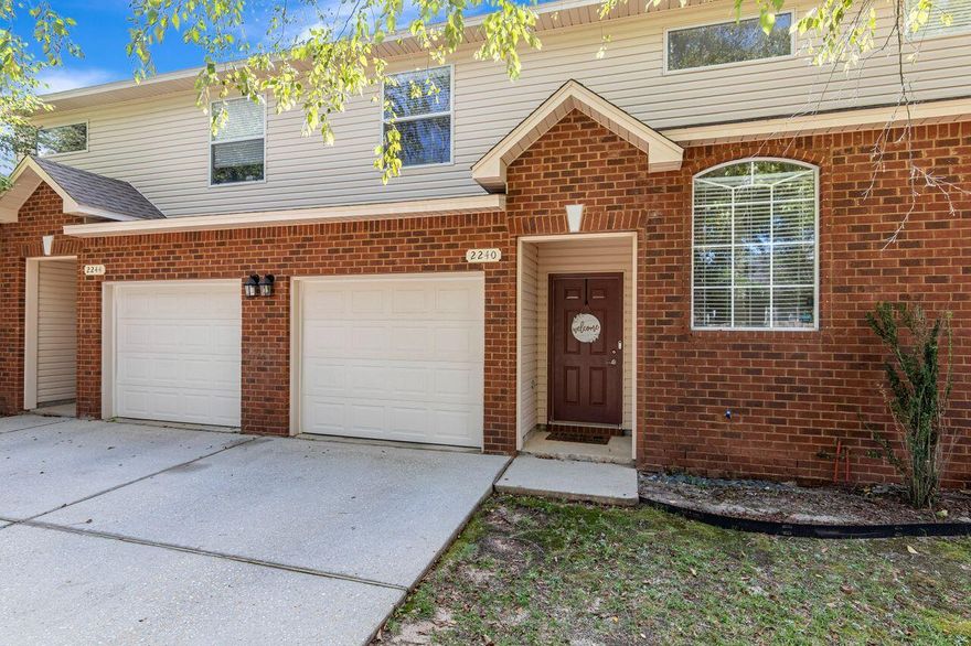 Offering $10,000 toward buyer's closing costs with an acceptable offer!Welcome to easy living in this charming townhome, ideally located in desirable East Navarre just minutes from Hurlburt Field AFB and the sugar white sands of the Gulf Coast!This well maintained home offers the perfect balance of convenience and coastal lifestyle. Step inside to a welcoming foyer that flows into an open concept living and dining area, ideal for entertaining. The kitchen is thoughtfully positioned at the front of the home and is paired with a spacious laundry room that also serves as a pantry, providing excellent functionality and extra storage. The main floor also includes a guest-friendly half bath and durable tile flooring throughout the living spaces, while carpet adds comfort in the bedrooms and stairway. Upstairs, you'll find a generously sized primary suite with an ensuite bath and large closet, plus two additional bedrooms and a full guest bath.

Whether you're searching for a low-maintenance primary home or a smart rental investment, this property checks all the boxes. The HOA takes care of exterior maintenance and landscaping, so you can enjoy a yardwork free lifestyle and there's plenty of guest parking available.

Don't miss this opportunity to own in one of Navarre's most convenient locations!