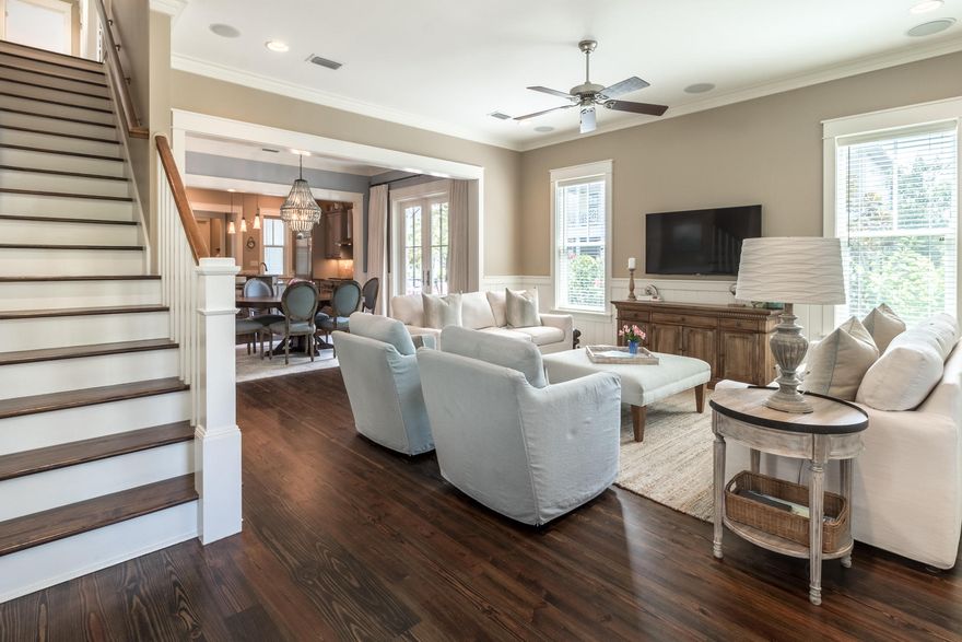 This stunning home situated on a corner lot located on Dragonfly Park features an open floorplan, abundant natural light & fantastic porches. The home offers beautiful hardwood floors throughout, 2 master suites, a chef's kitchen with Monogram appliances, additional cabinetry, a beautiful bar area featuring glass upper cabinets, an ice maker & wine fridge and a dual zone control surround sound system throughout with volume controls in every room. Open the French doors from the dining room onto a lovely open deck with bistro table & chairs surrounded by a lush garden area. The second floor features the main master suite with generous closets & a large private porch overlooking the park and a 2nd floor living area with custom built in shelves. The HOA Amenity Assessment for this home has been paid in full. Offered fully furnished with a small exclusions list.  
WaterColor Resort is a first class 500 acre beach front community abundant in natural beauty.  Watercolor offers amenities including deeded beach access, a full service fantastic beach club, 5 additional pools, active tennis center, miles of bike trails and an easy stroll or bike ride into Seaside. This lovely home will not last long!