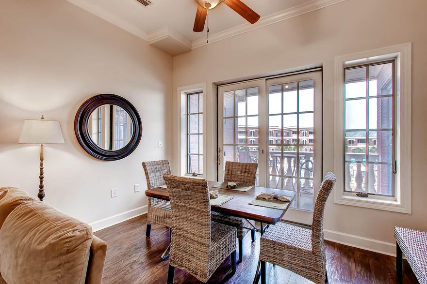 Beautiful 3 bedroom condo in the ''B'' building overlooking The Peddlers Pavilion in Seacrest Beach and 30A. Walking distance to many shops and restaurants in Seacrest, Rosemary Beach and Alys Beach. Easy beach access and a heated pool. New paint. This is a great condo at the beach - like new! Great rental investment.