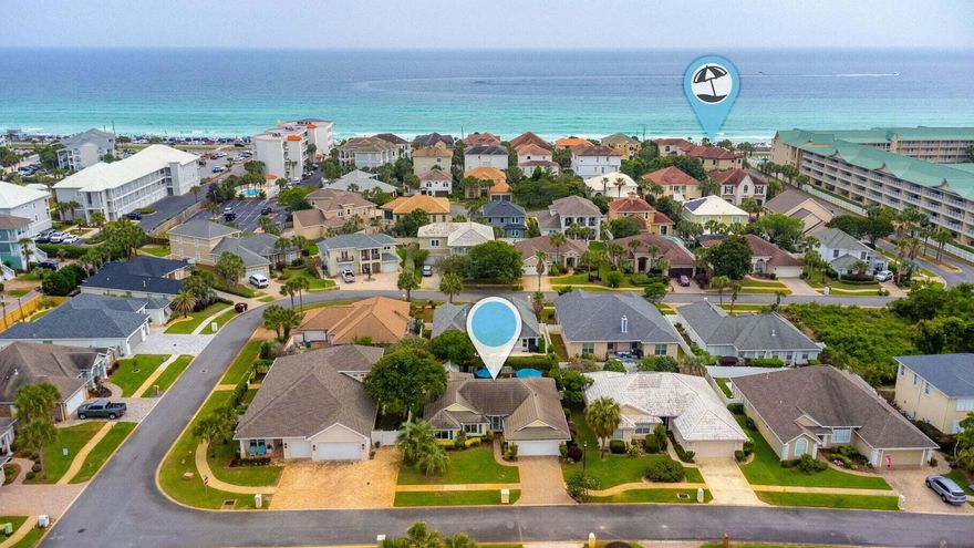 Welcome to Avalon Beach Estates -- one of Miramar Beach's most coveted coastal communities, celebrated for its 500+feet of private deeded beach and exceptional resort-style amenities that define the ultimate vacation-friendly lifestyle. This stunning Mediterranean-style residence is perfectly situated just three blocks from your own exclusive stretch of sugar-white shoreline, offering an unparalleled opportunity for full-time living, a luxurious second home, or a high-performing short-term rental investment. Step inside to discover a bright, spacious interior enhanced by vaulted and trey ceilings, a cozy gas fireplace, and a seamless layout ideal for entertaining or relaxing. The outdoor space is a true highlight, complete with an outdoor kitchen and bar, pavered patio, and even a green house, making it perfect for hosting, gardening, or enjoying Florida's temperate coastal climate.

The kitchen features stainless steel appliances, while the adjacent office/sunroom/4th bedroom provides a peaceful retreat overlooking the private backyard. 

This home has been thoughtfully updated with premium upgrades including 2021 impact windows, 2019 A/C & gas furnace,  2004 stone-coated steel roof, 2013 gas water heater, granite countertops throughout, renovated bathrooms, and custom closets.  

Residents of Avalon Beach Estates enjoy access to an impressive array of amenities, including a seasonally heated community pool, tennis and pickleball courts, basketball court, shuffleboard, sidewalks throughout, and of course, exclusive use of the community's 500+ feet of private deeded beach. With low HOA dues and short-term rentals permitted, this neighborhood stands out as one of the most desirable and investment-friendly communities along the Emerald Coast.

Whether you're seeking a full-time coastal haven, a second home, or a high-performing vacation rental opportunity, this stunning property in Avalon Beach Estates offers the perfect blend of luxury, location, and lifestyle.