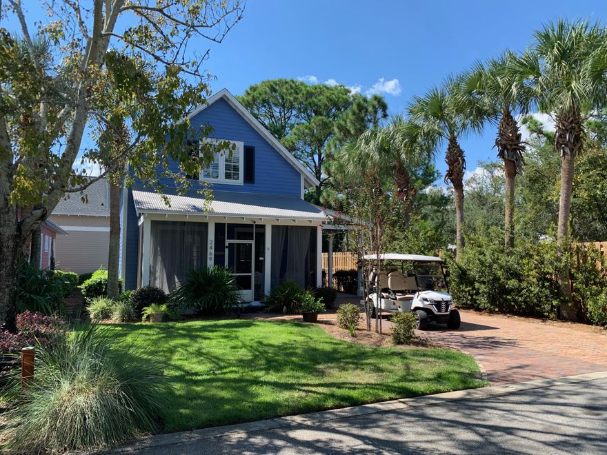 $83-105K gross revenue per year! 2024 6 seater golf cart with strong offer. Excellent vacation home and income property! Located in The Bungalos at Sandestin Golf & Beach Resort this 3 Bed 3.5 Bath Bungalo has a car port with extra Storage. GREAT LOCATION at end of cul-de-sac and widened driveway. This awesome neighborhood offers a Community Pool and a Putting Green. Home comes fully furnished and turn key ready to rent. First Floor has the Main Bedroom with Bath and Walk In Closet, Laundry, Half Bath, along with an Open Floor Plan of Kitchen, Dining and Living Room with Lots of Windows.  Upstairs are two Guest Rooms each with their own Private Baths. Large Screened Porch Front. New water heater 2021, main floor A/C new 2022, second floor A/C new 2023. New washer/dryer 2023. New roof.
