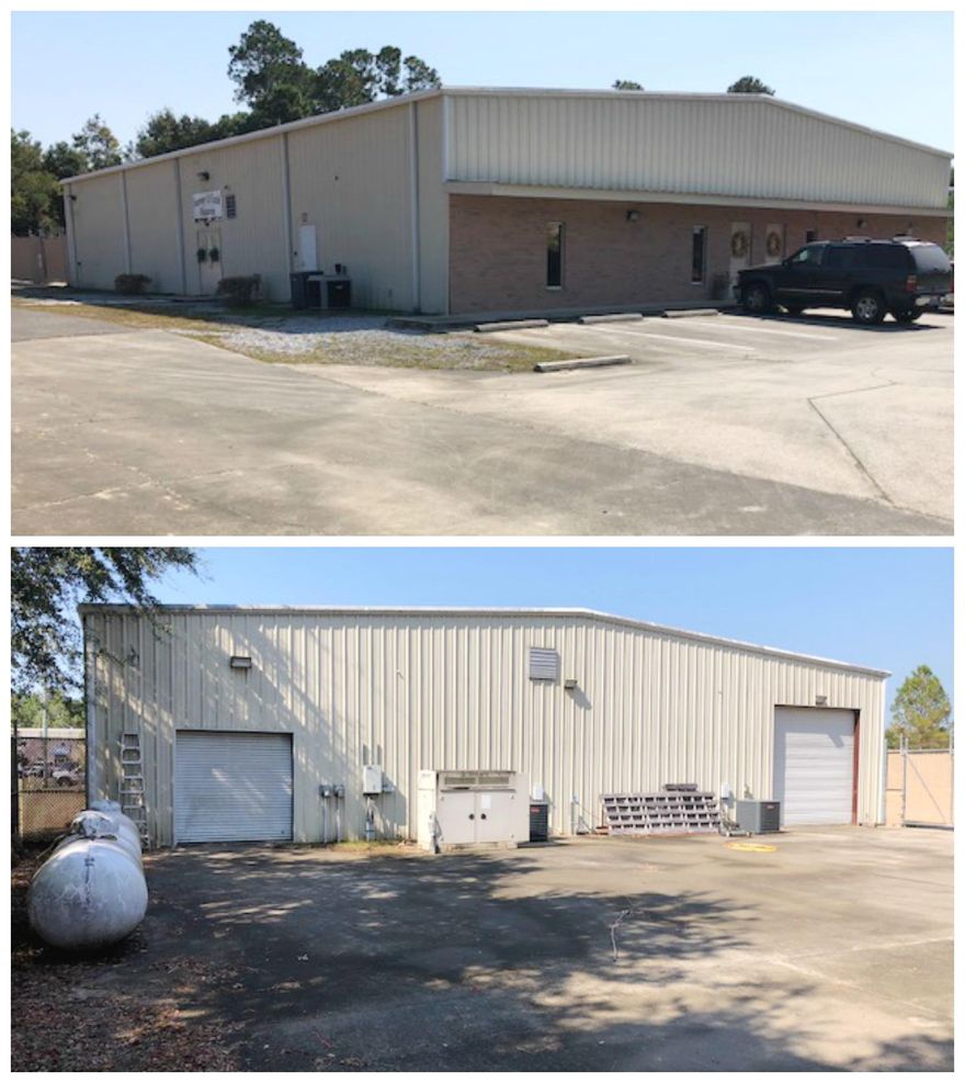 7,500 SF Metal building built-in 2003. The property has been well maintained and improved. The property features reception/lobby area, private offices, kitchen, childcare rooms, 4 restrooms, 2 roll-up doors, back up generator and a concrete rear lot with an electric gate. 100% heated and cooled office/warehouse. Based on current NOI, this property yields an 7.93% return on investment or could be perfect for an owner/occupier. A tenant has been in place for 6 years. They are currently on a month to month lease, so new owner would have the option of extending lease or canceling with existing tenant and utilizing as owner occupier.