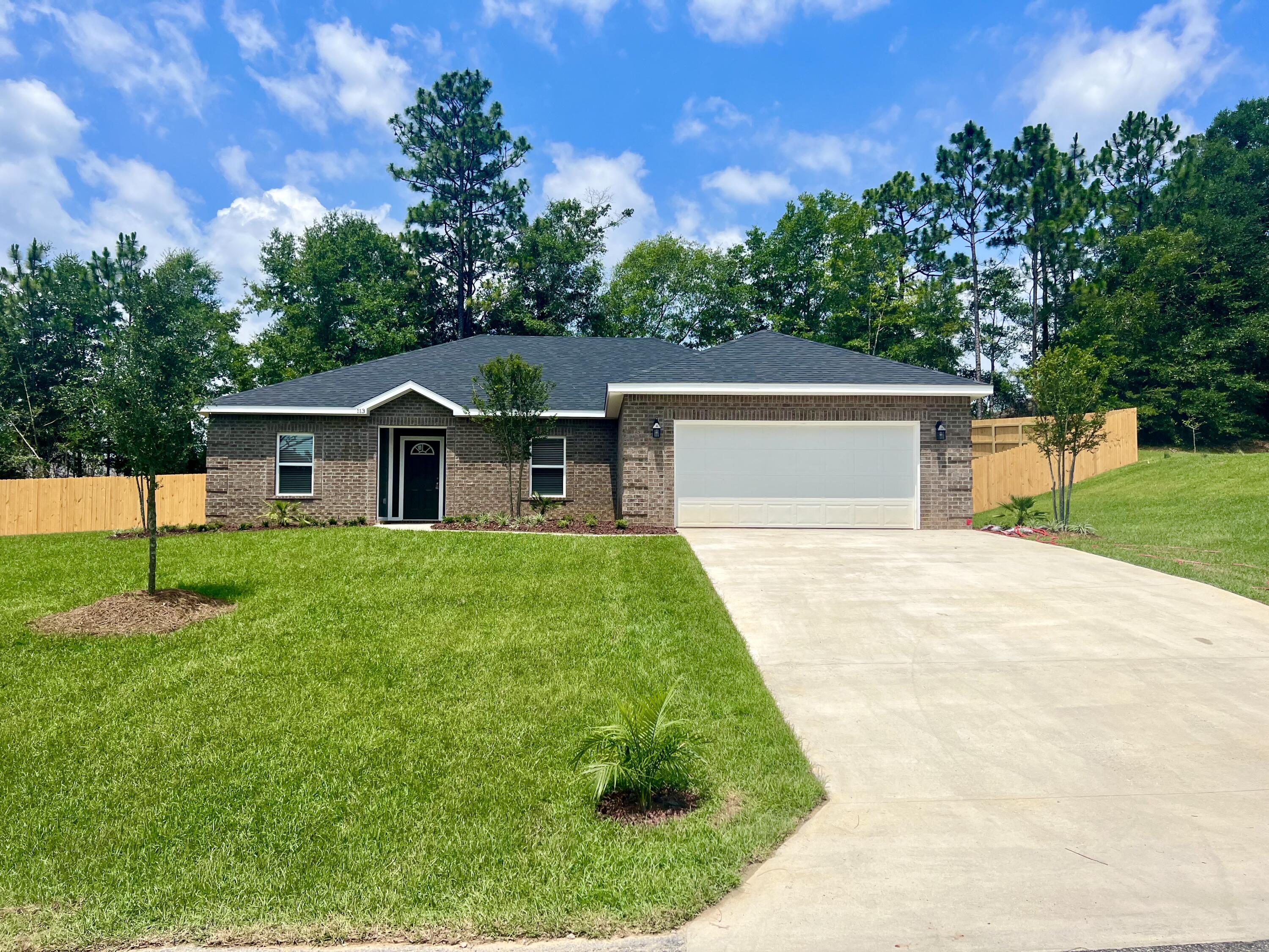 Welcome Home! This home is brand new with 4 bedrooms and 2 baths and NO HOA! It comes equipped with a sprinkler system and foam insulation! Don't worry- the builder already added blinds, ceiling fans, and a privacy fence for the back yard! This home has brick siding, tile in the bathrooms and kitchen, carpet in the bedrooms, and a beautiful laminate through the living area. The Kitchen has a breakfast bar and there is crown moulding throughout the living area and main bedroom. You can enjoy the privacy and quiet of your fenced back yard on your oversized concrete patio. Come take a look today!