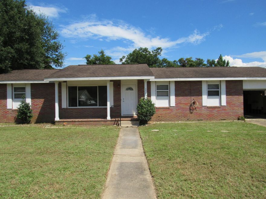 Come see your lovely, conveniently located, completely remodeled 3bed/1.75bath home. The highly desired open floor plan boasts ceramic tile, updated counter tops, and beautiful cabinetry in the kitchen as well as freshly cleaned carpets and new paint and blinds throughout the spacious living room and bedrooms. The all-brick home has both a covered front porch and a covered back patio as well as a large, level, fenced-in back yard with a storage building. There's even a garage! Between the home itself, the location, and the price -- it's a must-see! Don't miss it!