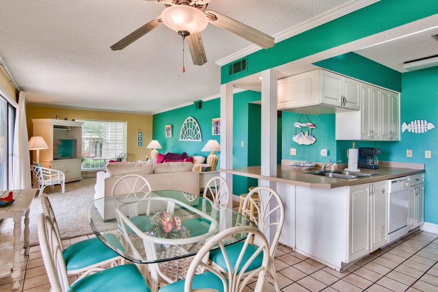 Remarkably stable long term development in the heart of Miramar Beach offers a walkable lifestyle experience in an affordable condo home for those seeking a peaceful residence here. This unit captures a well developed vacation rental clientele seeing this area and the large beach and cool restaurants nearby. The condo home, value priced with a view of the gulf and an easy walk to the beach, is priced well to allow the new owner to create additional value for their new family property.