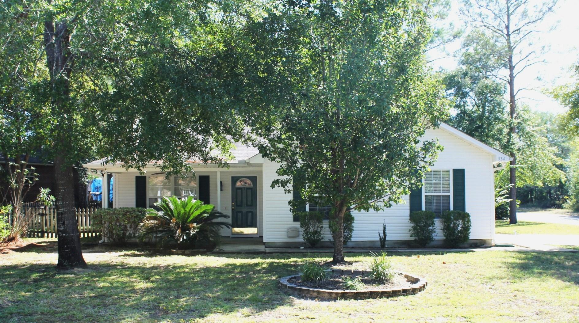 Price Reduced!! Well kept home on a corner lot with mature trees. The main living area has tile floors, cathedral ceiling and gas fireplace. The large kitchen has maple cabinets, tile floors, gas stove, dishwasher, microwave, movable island and nice sized dining area. There are french doors off the kitchen and master bedroom that open into the private backyard. The master suite has wood floors, his/her sinks in bathroom and tub/shower combo. Bedrooms #2 and #3 are carpeted. Oversized garage can park two cars, and still have room for storage. Garage also has pull down stairs for extra storage. The HVAC system was replaced June of 2011. This home is located within close proximity to Eglin AFB and Duke Field. This is a MUST SEE!!