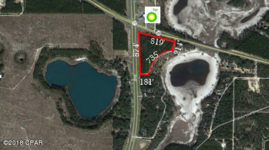 Prime commercial corner location! 8.68 acres high and dry located on intersection with Traffic Light. Property is located at the intersection of State Road Hwy 77 and State Road Hwy 20. This is a Main corridor to Panama City from Interstate 10. Property has 899.17 FT of HWY Frontage on State Road Hwy 77 and 792.42 feet HWY Frontage on State Road Hwy 20. Property is zoned C-3 Bay County. Utilities include Well and Septic- Electric available. Commercial Septic System is alternative to sewer connection. Please call for further details...potential out parcels available as well. Florida Licensed Real Estate Agent is Partial Owner.