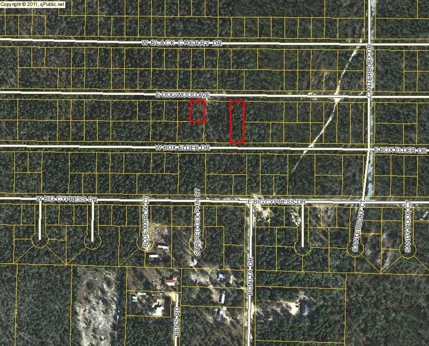 Lot is not clearly marked. Dirt road to property. There are 3 lots under the parcel ID and each lot is sold individually for $2500 each. Can buy all 3 lots for $7500