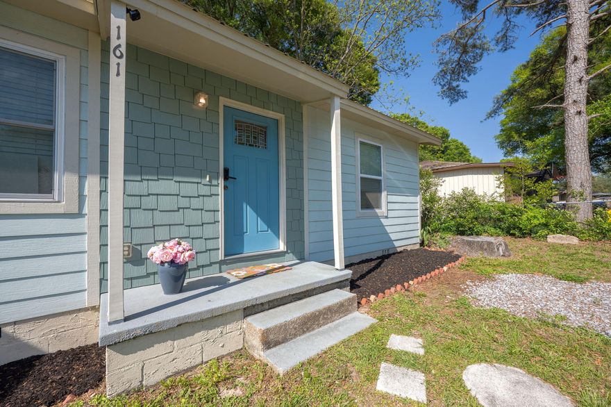 Welcome to 161 W North Ave, a beautifully updated home, with an effective year date of 2015, located in the heart of downtown Crestview, FL. This sought after location offers an easy commute for active duty and DOD personnel at Eglin AFB and access to local shopping including Ulta Beauty, Five Below and Tractor Supply as well as coveted dining locations such as Texas Roadhouse, Fatboys Burgers, and Chipotle. The local schools are a short commute with Northwood Elementary less than 1 mile down the road and less than a 10 min drive to Davidson MS and Crestview HS as well as North Okaloosa Medical Center. This charming residence underwent complete renovation in 2022. Key updates include new plumbing, electrical systems, a roof and HVAC system replacement in 2022 & 2023 providing peace of mind for years to come.  Step inside to discover an open floor plan that seamlessly connects the common areas. The original real hardwood floors add warmth and character, while recessed lighting and abundant natural light enhance the space. The kitchen features stainless steel appliances, granite countertops, and a spacious island for meal prep and casual dining. The split bedroom layout offers privacy, with the master suite serving as a true retreat. Enjoy high ceilings, modern barn doors leading to the bathroom and walk-in closet, a luxurious glass door shower with an oversized rain showerhead and a double vanity. Outside, the privacy-fenced backyard, completed in August 2022, offers a serene escape with a tiered wooden deck perfect for outdoor gatherings. Additionally, the yard building provides additional storage. Don't miss the opportunity to make this stunning property your new home!