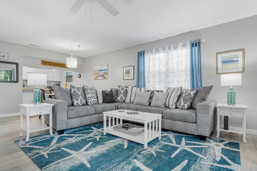 Rare Corner Unit! This 1,252 SF corner unit is across the street from the white sand beach and emerald waters of the Gulf. Located right on 30A, you're within walking distance of shops, restaurants, and so much more! This rare corner unit features 1/2 bath for guests! Only corner units have a 1/2 bath feature and are larger than non-corner units. Meticulously cared for with private balconies for each bedroom. Cassine Gardens has 2 pools, grills, and a stocked fishing pond for those leisurely afternoons.  The property line backs up to Point Washington State Forest, which gives you access to the hiking trails steps away from your door.