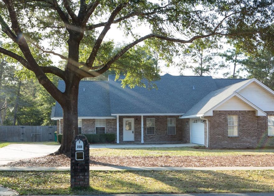 Lovely upgraded home in desirable Rocky Bayou Estates nestled on a large lot. The upgrades are everywhere in this split floor plan home, from the neutral paint colors, tile floors, fans, lights, remodeled kitchen and bathrooms...you name it and it has been done. The living room boast vaulted ceiling, tile flooring, updated built in cabinetry and a gas fireplace with French doors leading to the screened porch. The kitchen has been completely remodeled to include new cabinets, black Kenmore appliances, granite counter tops and a breakfast bar that overlooks a second living space. Heading left when you enter the home are two freshly painted large bedrooms with plenty of closet space. The rooms are separated by a jack and jill style bathroom that has been nicely updated. The large (click