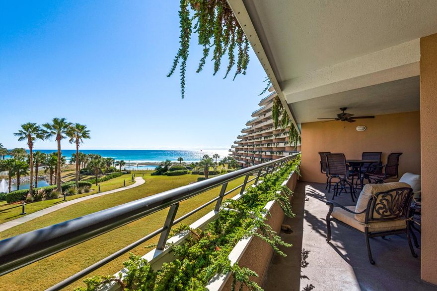 Welcome to condo 402, located on the 4th floor with panoramic views of the Gulf. Recently renovated, this condo has wood tile porcelain flooring throughout with the exception of the tiled bathrooms. The living room has a leather couch and 3 chairs for your comfort along with a 60 inch TV, DVD player and cable.Lots of family board games, cards, movies and books for your enjoyment while you stay. In the dining room you will find a new distressed wood table with seating for four. The kitchen is beautifully equipped with Keurig, opulent white cabinetry, quartz counter tops and is fully stocked for all your cooking needs.The unit will be getting a new Water Heater and HVAC unit by the end of the year. Stainless steel appliances, a large pantry, stackable washer and dryer and a ...