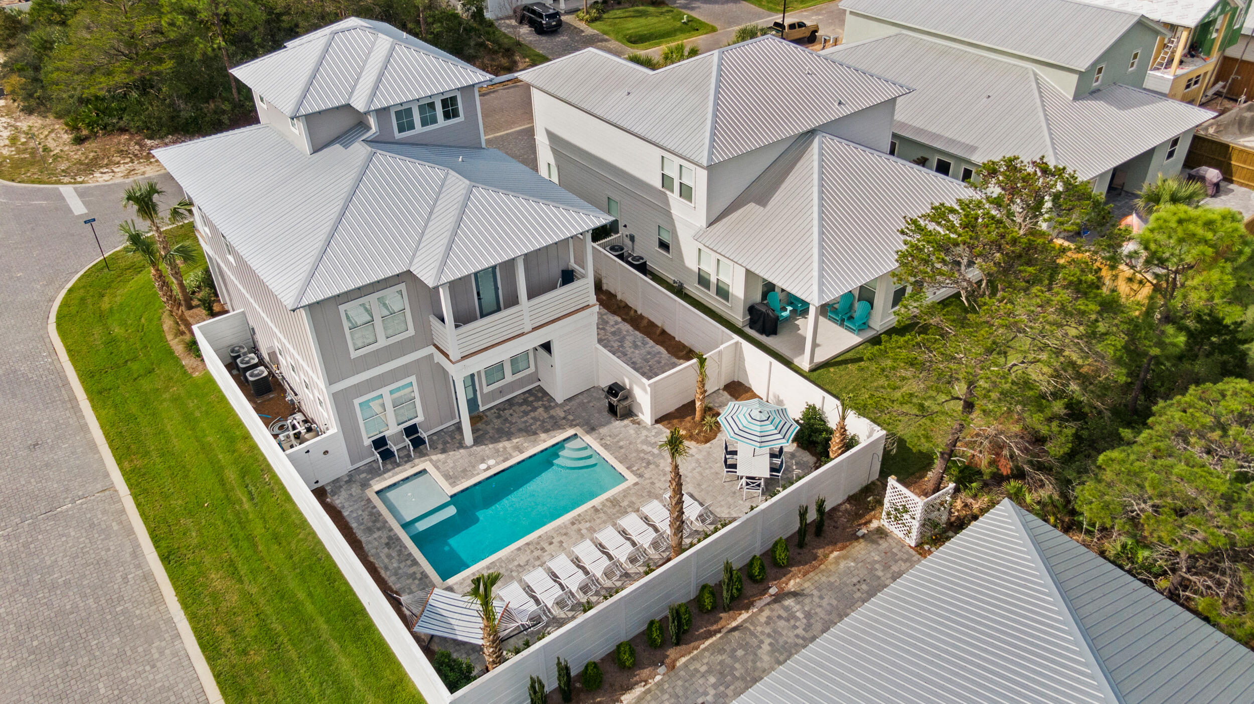The Lazy Magnolia is a newly built, home away from home! The Lazy Magnolia is a 7 Bedroom, 7.5 Bath home that sleeps up to 24. The home is 3 stories, decorated with an elegant farmhouse style, making it very cozy and very relaxing! The home features it's very own private pool with a kiddie/tanning area attached. The community is located off of scenic highway 98, very close to the popular Whale's Tale restaurant and beach access. There's a private, designated beach access for you right outside of the community. Also within 2 miles of the home are countless restaurants, Grocery Stores, gas station, CVS Pharmacy, 2 large and popular public beach accesses, and much more! Call for your private showing today.