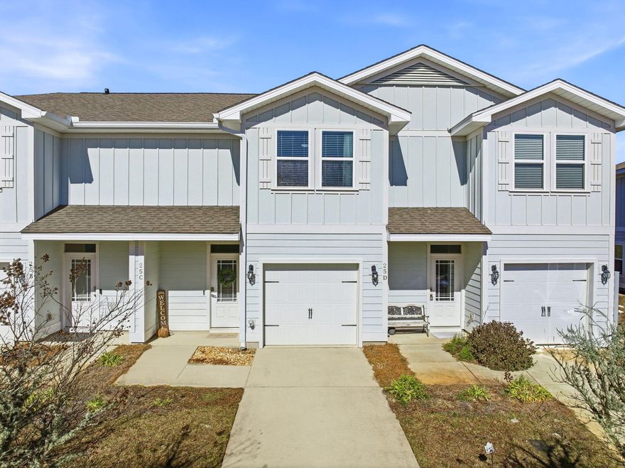 Beautifully updated 3-bedroom, 2.5-bathroom townhome available in Santa Rosa Beach. This well-maintained home features thoughtful upgrades throughout, including a kitchen with a tile backsplash, matte black faucet, and updated cabinet hardware. Additional design touches include a shiplap accent wall with floating shelves in the half bath, a board-and-batten entryway with hooks, and a wood accent wall in the living room.The laundry room has been upgraded with added cabinets and custom shelving, and additional built-in shelving has been added in the hall closet, primary bedroom, entertainment center, primary bathroom, and primary closet--providing exceptional storage and organization.Enjoy a private patio overlooking green space, luxury vinyl plank flooring throughout the main living areas stainless steel appliances, and granite countertops in both the kitchen and bathrooms. The home also includes a washer and dryer, a single-car garage with built-in shelving and hooks, and driveway parking for two additional vehicles. The primary and guest bedrooms include blackout curtains, and a TV mount (fits up to a 55" TV) is installed in the primary bedroom.
Lawn care and exterior maintenance are handled by the HOA, offering low-maintenance living. Conveniently located with easy access to the bay and less than 8 minutes from Blue Mountain Beach. HWY 98 and HWY 331 are nearby for commuting, and South Walton High School, Padgett Park, and the Walton County Dog Park are all within walking distance. The area also offers numerous biking and walking trails to enjoy the outdoors.
Tenant pays for utilities, which include electricity, water, and internet/TV service. (Neighborhood has reliable high-speed fiber through Quantum Fiber-https://www.quantumfiber.com/)

$2,290/month rent. One month's security deposit is required in advance. An application and background check are required. One dog is allowed with prior approval and a non-refundable pet fee of $500.

Smoking and vaping are not permitted within the townhome or any areas outside that are part of the townhome property.

