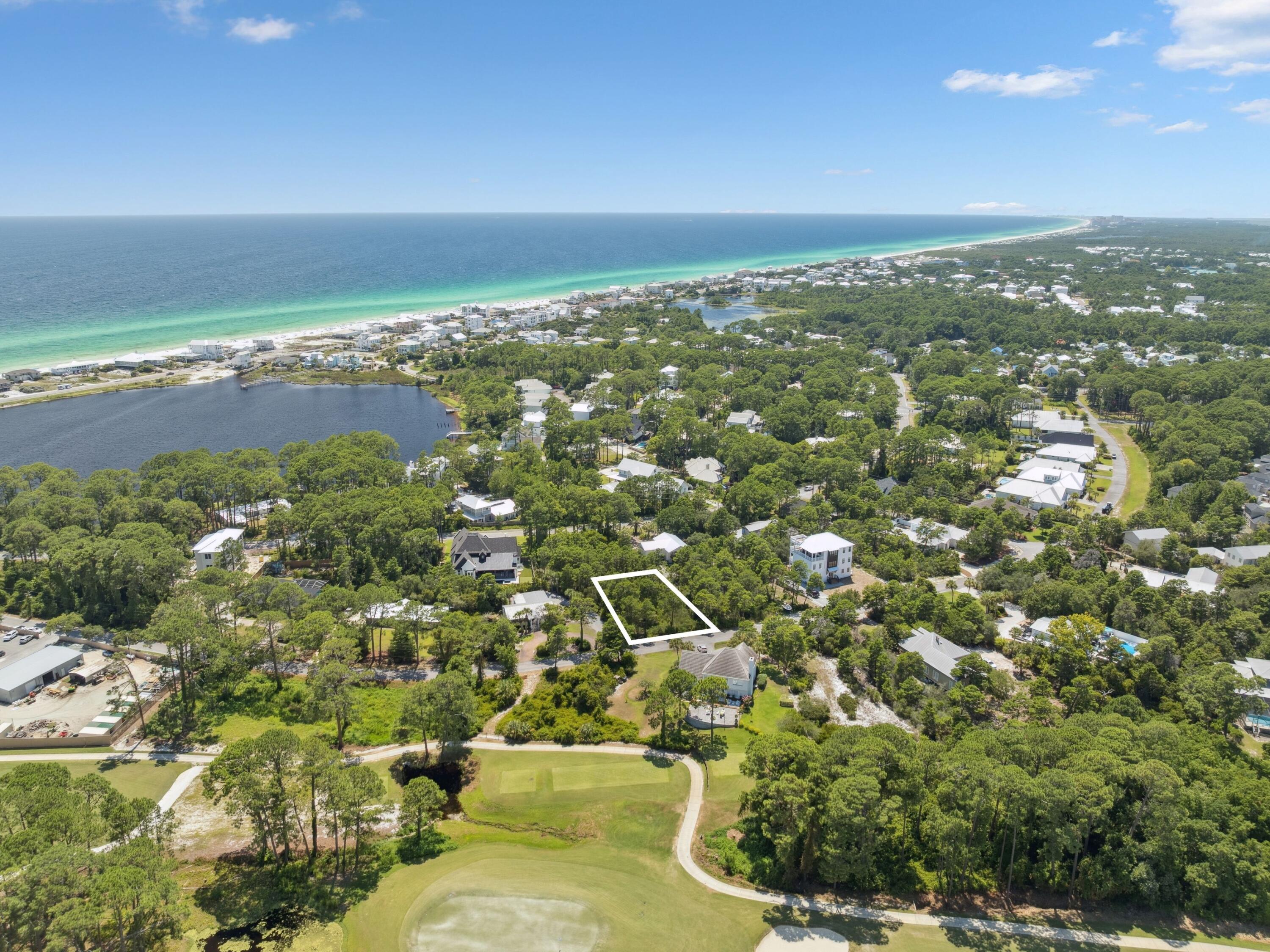 Design and build your ideal coastal retreat on this .34-acre homesite tucked along the quiet west end of 30A. Located just steps from Oyster Lake and only 0.4 miles to the beach, you can walk or drive your golf cart to the sand in minutes--or grab dinner at a local favorite, Stinky's Bait Shack, just up the road. This property offers the freedom of no HOA and the convenience of nearby dining, shopping, and outdoor recreation--a rare opportunity to create your dream home in one of 30A's most sought-after neighborhoods.