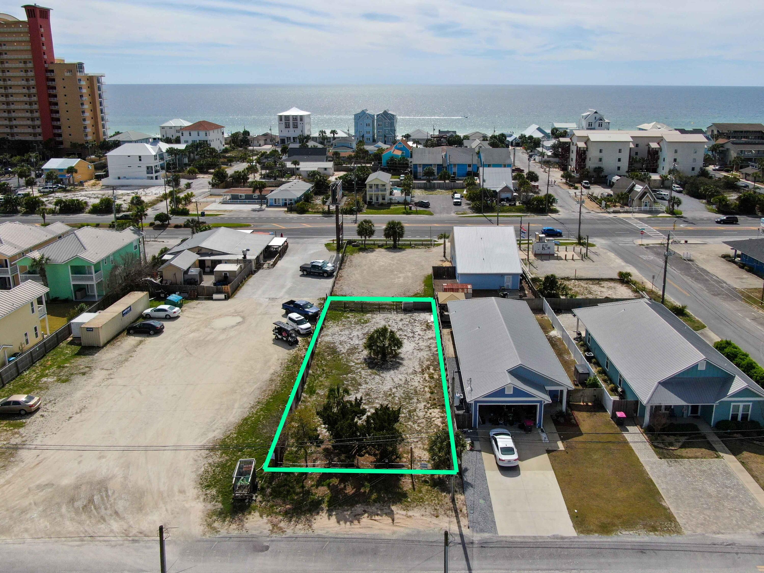 Great vacant lot just off of Thomas Dr that allows short term rentals and is zoned general commercial. Location is 1000 feet from the crystal quartz sandy beach and the waters of the Gulf of Mexico, public boat ramp 2 blocks away and just 2 miles to St Andrews State Park. Restaurants, entertainment, and shopping are all here on the fabulous East end of PCB. This cleared lot is ready to build either your dream home or investment property.