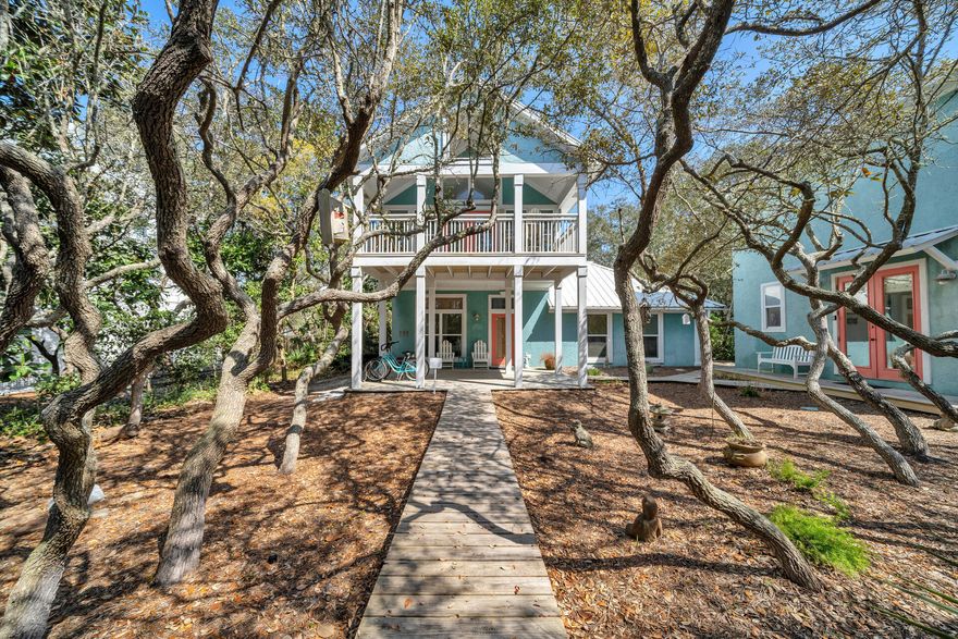 Terrific investment opportunity!  This centrally located home on 30A in the middle of Seagrove has fabulous rental numbers and is currently on the rental program.  2 short streets back from the emerald green waters of the gulf of Mexico and white sandy beaches and convenient by foot or bike to the eclectic local eateries and boutiques of 30A, this property promises to provide relaxation and vacation to every guest and family member blessed to stay in it.  A 600+ sq foot guest house amplifies privacy and comfort for friends and family.  The private pool in the backyard oasis suggests a quiet respite after a fun filled day on the beach or exploring the paths along 30A.  The recent remodel of the kitchen and bathrooms optimizes carefree use of easy open neutral cabinetry, white granite