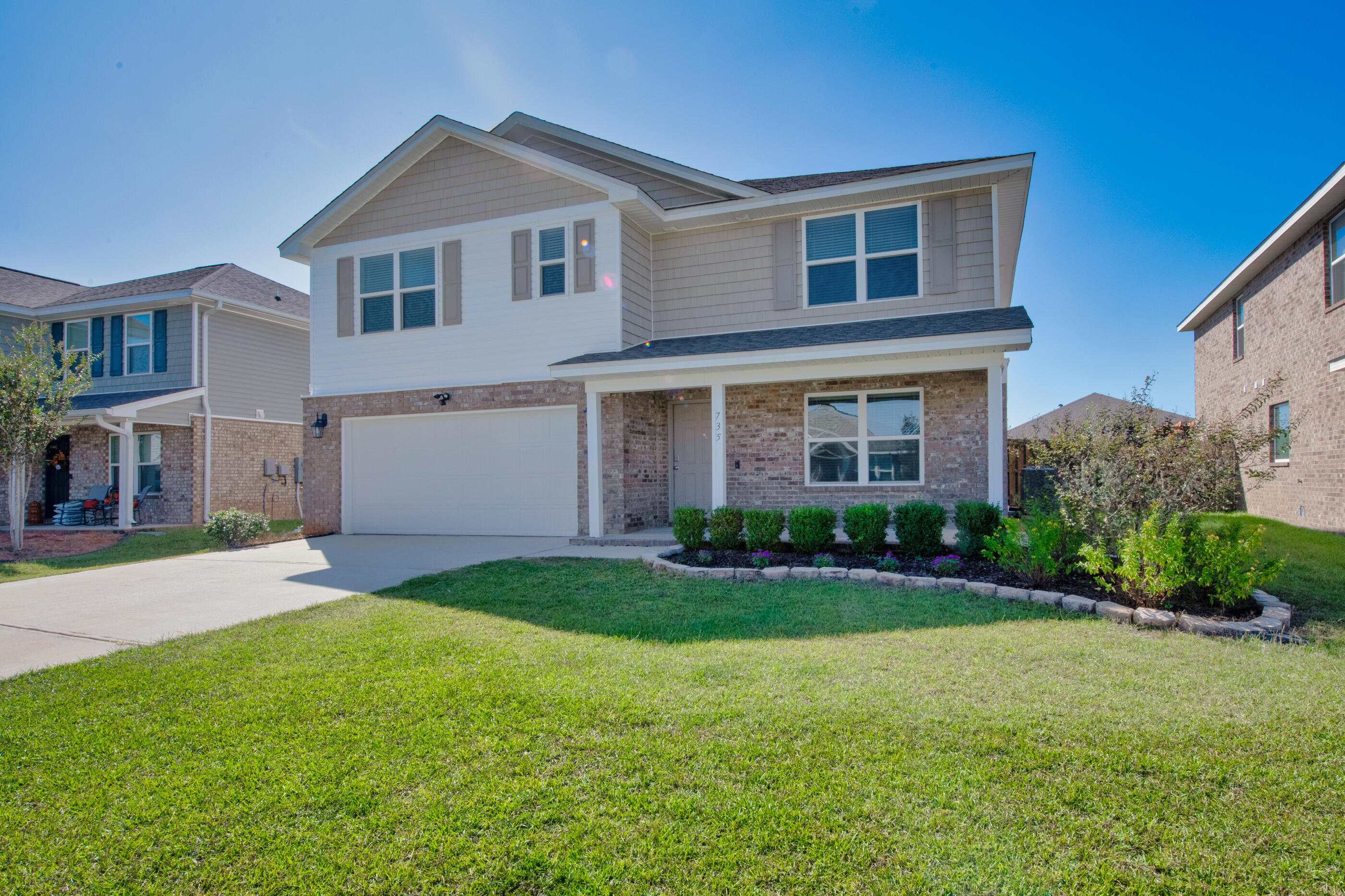 Featuring one of the largest floor plans in the neighborhood; upon entering this home walkthrough a flex room to the right. Continuing onto an open concept kitchen, with stainless steel appliances, granite countertops, large island, and well sized pantry overlooking one of two living rooms! Downstairs features an additional bedroom along with a full bathroom. Upstairs has a large primary bedroom with a primary bathroom offering double sinks and walk in closet! An additional living room is upstairs along with three more additional bedrooms, another full bathroom, and a large laundry room!