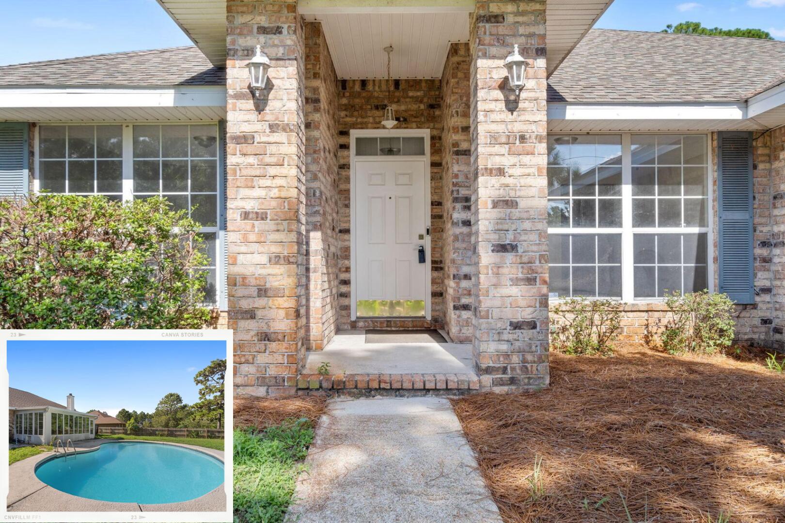 Remarkably large Holley By The Sea home located on a dead end road! The 5th room is an office with French doors and the other rooms are a split private layout design. The master retreat has its own privacy wing off of the gathering room. Very spacious, including a separate dining area, and breakfast nook overlooking the pool and screen Florida room. The yard has been trimmed and refreshed recently giving the property a well manicured look. The home has been recently updated with gray toned LVP(luxury vinyl plank) and new larger baseboards, new hardware, lights and some fans. Freshly (professionally) painted cabinets and all new appliances convey. If you love the white and grays, you will love this home!! New pool parts were just installed also. COME SEE THE BEST PRICED POOL HOME AROUND!!!