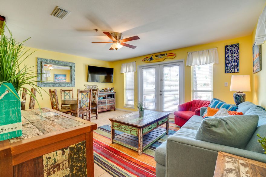 A jewel in sought-after Gulf Place Caribbean on Highway 30-A! Quaint 1 bedroom with bunks that affords to sleep 6 people is the perfect beach getaway. This charming condo has been beautifully maintained and updated with a decorating scheme that has fun at the beach in mind! Sit back on your balcony and soak in the sun and enjoy the Gulf breezes with the Gulf of Mexico located right across the street. This condo conveys with a seasoned rental history - Enjoy the many amenities of Gulf Place including: 3 pools, hot tubs, deeded beach access and tennis courts, while being just steps to the Gulf Place shops, artists' colony, restaurants and outdoor festivals the area is famous for!