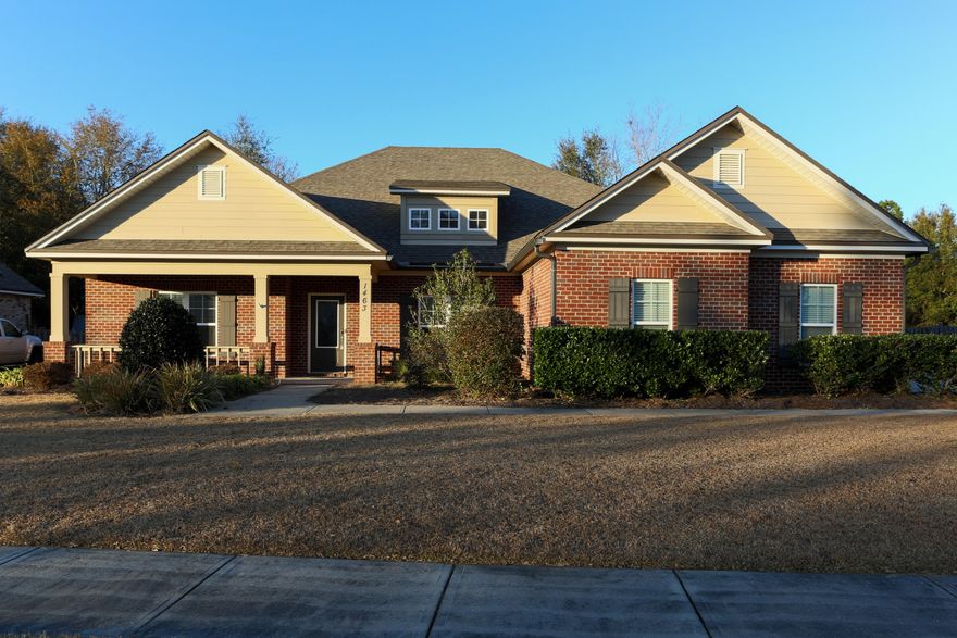 This house has everything you are looking for! It was originally featured as the model home and has all the upgrades!  4 bedrooms, 2 bathrooms, a spacious open concept living area and oversized formal dining room, 9ft ceilings and tile floors throughout.  The kitchen features gorgeous granite and elegant cabinetry. Out back you can enjoy a huge private backyard and sit around your fire-pit roasting marshmallows.  There is also a shed that will convey as is.  Our front, you'll be welcomed by an oversized driveway and plenty of room for guests to park.  Come check out this home today! SEPTIC just pumped 2019.