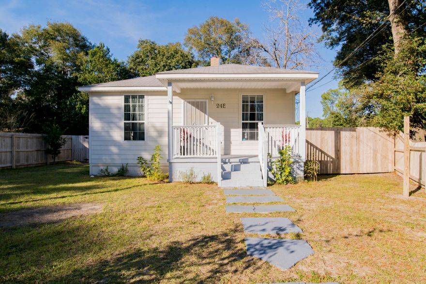 Exclusive Enchanting Cottage nearing Navy Point! Completely gutted, leaving only the studs, and remodeled in 2009 with no expense spared! This one is special. Coming through the front door into the living area, vaulted ceilings, absolutely gorgeous exposed beams, and recessed lighting welcome you. Original refinished hardwood in the living area and bedrooms, original brick chimney, and exposed wood beams throughout exhibit the ultimate charm and character. The bedrooms are located off to the left. The master bedroom features great natural light, an exposed beam, and crystal closet door knob. Both bedrooms have wooden pocket doors, creating an inviting space. The bathroom offers a chic clawfoot tub, dual flush commode, with granite counters and marble tile flooring.