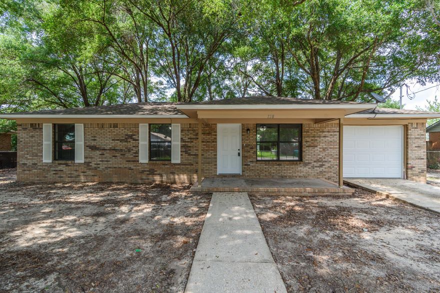 Freshly updated 3 bedroom 1 bath in the center of Crestview. The 30 year roof was installed in 2018, new hot water heater 2021, Air condenser replaced in 2019. , New flooring 2021. The kitchen was recently updated with new tops, new doors and hardware, new paint, and all new stainless appliances. The entire house as repainted, and updated doors, lighting and carpet. This house has plenty of shade to keep the house cool during the hot summer months. This home is move in ready, it is perfect for a small family looking for an affordable home.