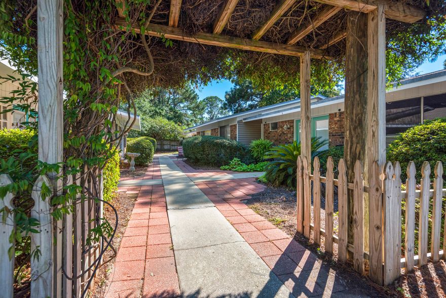 CALLING ALL SAVVY INVESTORS! RARE OPPORTUNITY TO PURCHASE A WELL-MAINTAINED, INCOME-PRODUCING SIX-PLEX! Gross rents of $4750/monthly currently, all units with 1-year long-term leases, tenants pay all utilities. No HOA. This complex comprises two attractive brick-faced triplex buildings with landscaped courtyard, green space, featured arbor, and paved parking lot for 12 cars. Each of these one-level patio home units are 728 SF, and feature 2 Bedrooms, 1 Full Bath, large open Living Room/Dining/Kitchen Area, and Covered Porch facing the courtyard. All units are well maintained, with 3 recently upgraded in the past year by present owner, with Unit F showcasing how nicely these units can be updated, to include new flooring, new appliances, granite in kitchen and custom tiled bath, now renting