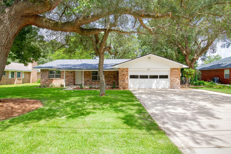 Welcome Home! This fully renovated home features a brand-new roof, offering modern comfort and peace of mind. Enjoy a stylish interior with updated flooring, fresh paint, and contemporary fixtures. The kitchen boasts new appliances, granite countertops, and ample cabinetry. Bathrooms have been beautifully upgraded with modern amenities. The property includes a fenced yard and a powered utility shed, perfect for extra storage or a workshop. Located near top-rated schools, shopping, dining, and the beautiful beaches of Fort Walton Beach, this move-in-ready home is perfect for you. Schedule your viewing today!