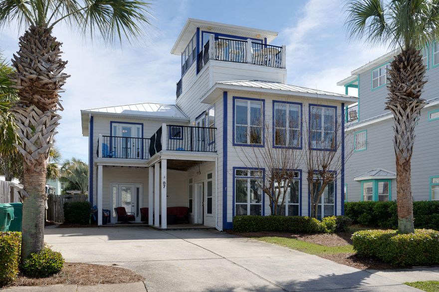 Awesome vacation rental - Five lots from the beach and these houses rent well with guest house, pool area, and an abundance of outdoor living space. Guest absolutely love this spacious floor plan that allows four (4) master (king) bedrooms, large outdoor living space, and additional living area and bathroom. Three families can comfortably be accommodated in this house. The main house is wider than others in the neighborhood with similar floor plan. This provides greater living space on the first floor and three (3) master bedrooms for the overall comfort of large groups..Similar homes gross over 100k in annual rental income. Gulf views from the third floor...house next door being sold too for an awesome investment package..