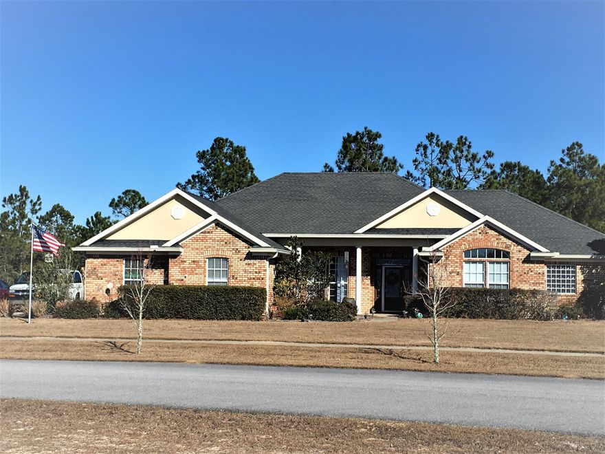 THIS HOUSE HAS IT ALL.. AWESOME GOLF COURSE VIEW, PRIVATE SWIMMING POOL & HOT TUB! One story, 4 bedroom,3 bath, all Brick house located on the 15th hole of the Windswept Dunes Golf Course. This exquisite home provides an open floor plan, w/ large kitchen & den, as well as separate breakfast area & formal dining room. All rooms are spacious & the Master Bedroom & Bathroom are very large. There's a detached garage/pool house,in addition to the 2 car garage. Many extras including: Crown Molding,beauiful Trey ceilings,Granite Countertops,Kitchen Island,Appliances included (except W/D), Recessed Lighting,Wainscoting, Attic space,Large Laundry Room,Master Bath Jacuzzi Tub,Walk in Closets, Covered Patio w/propane hookup, Gas Stove,Gas Water Heater w/ Instant Hot Water & negotiable Home Generator