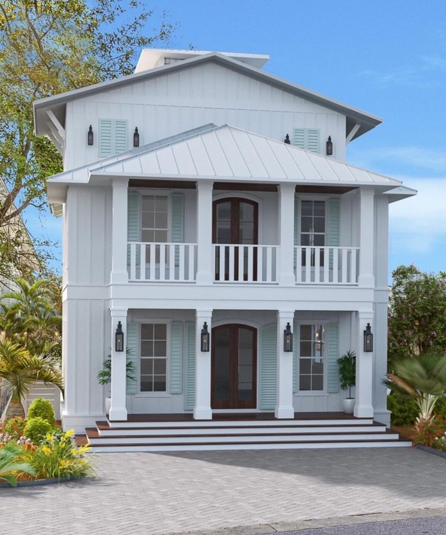 Stunning new construction to be completed in time for your family to enjoy the holidays!!Located between the idyllic coastal neighborhoods of Rosemary and Alys Beach you will find this amazing home in the neighborhood of Seacrest Beach. Built by Chi Mar Construction and thoughtfully designed  by Brit Jones Design, this home has it all. This spectacular Seacrest retreat has an elegant but relaxed coastal vibe while boasting designer level  finishes throughout. Gas lanterns and custom double mahogany french doors invite you inside where you are greeted by an open and spacious main room featuring ten foot ceilings, shiplap walls and elegant coastal lighting. A bright and airy gourmet kitchen awaits your next gathering with large beautiful windows, apron front sink, professional grade appli a wine refrigerator, quartz countertops, and plenty of storage. Off the kitchen you will find a full size pantry, large mudroom area, and stunning powder room. 55 Beachcomber Lane will sleep 14 with oversized bedrooms and an amazing bunk room for the children. While each bedroom has its own bathroom, the primary suites located on the first and second floors, feature freestanding tubs and tons of natural light. On the second floor you will also find a full size laundry room including a sink and large walk in owners closet. With three levels of living spaces and over 1300 square feet of porches, this home was made for entertaining. The outdoor living spaces invite the coastal breezes into this home and also beckon you to come outside. Relax with family and friends on the large west facing third floor deck and enjoy the breathtaking Florida sunsets. Just inside the sliding glass patio doors is a fabulous entertainment space complete with a bar and an ice maker. The third floor also features a bonus room with a closet and full bathroom.  
A tram service is provided throughout the neighborhood so you can quickly and easily arrive at the white pristine beaches and beautiful waters of the Gulf of Mexico. This home is also located on the pool path greenway making it just steps away from a stunning 12,000 square foot waterfall community 
pool.

This fabulous home is nearing completion and will be ready to enjoy soon!! 

Buyer to verify all information and dimensions. Images shown are renderings. 