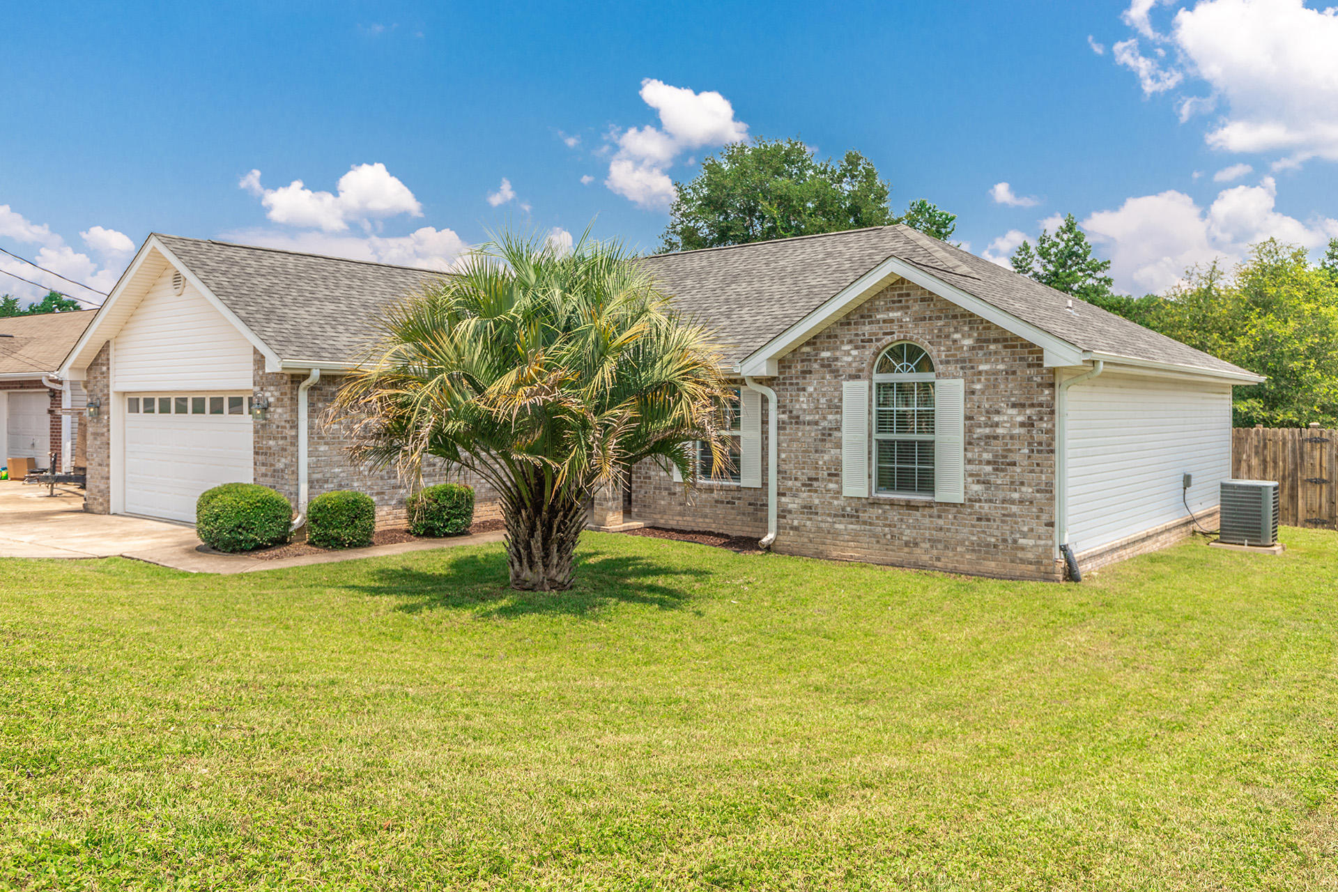 Don't miss out on this home! This beautiful, well kept home is located on a quiet street with no thru traffic and has great curb appeal. The home features a brick front and vinyl siding around the sides and back. A new roof was installed in 2016 along with new HVAC system in 2017. The inside of the home has laminate plank flooring in the main living area and carpets in the bedrooms. The kitchen features stainless steel appliances that compliment the white cabinets and granite countertop. The open concept of the kitchen, living room, and dining area is perfect for entertaining. The master bathroom has a double vanity, as well as a walk-in closet, and a water closet. The other side of the home has the remaining 2 bedrooms and full bathroom. Don't miss out on this home and location.