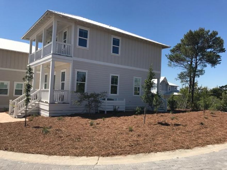 The SANDPIPER plan currently under construction on Lot 154 has beautiful elevated views of the state forest from its front porch and upper balcony. Gulf views from the guest bedrooms and the home is located poolside. Great location for a rental home, full time or second home. The pool area gets nice gulf breezes due to its elevation, one of the highest points along the Gulf of Mexico. The home features built in Stainless Steel appliances with a gas cooktop stove. Highland Parks offers a resort sytle pool with pavilion that includes outdoor kitchen with gas grills, sink and ice maker. Nice comfortable furniture, bath house, big screen TV and stereo system for entertaining. The community trails lead out to the state forest trails and up to the pool area.