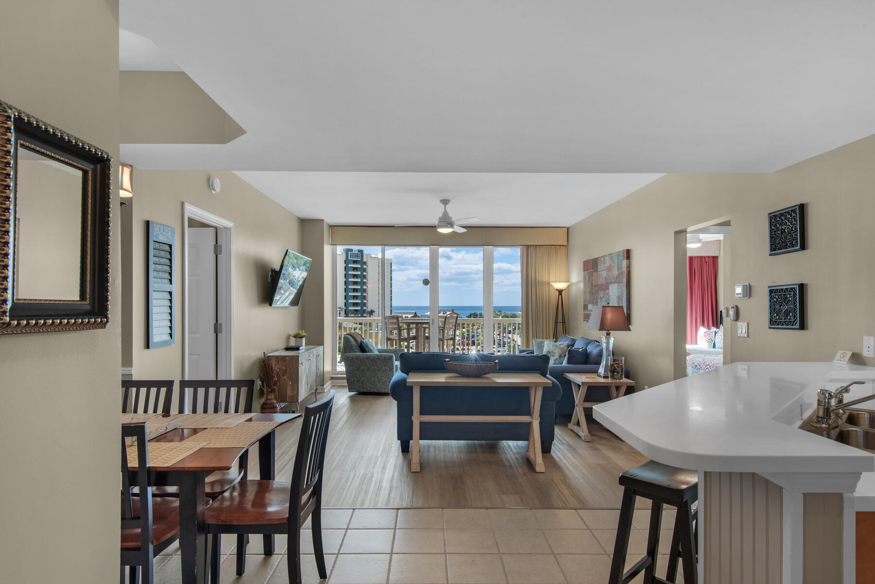 Welcome to St. Lucia 504! This 2 bedroom, 2 bath, 5th floor unit located in the beautiful St. Lucia building at Silver Shells Beach Resort is the perfect vacation rental or home away from home. The condo features a split bedroom floor plan, fully furnished with comfortable decor and rental ready. The balcony can be accessed from the living room and both bedrooms. An assigned parking space in the garage and climate controlled storage unit is included. St. Lucia has a beautiful lobby, grill area and private pool/hot tub. Owners and guests can also enjoy the large lagoon pool, hot tub and children's pool. Silver Shells is a gated community and sits on over 27 acres in the heart of Destin. Ruth's Chris Steakhouse, The Spa, and the beachfront Sand Bar is on property and only steps away!