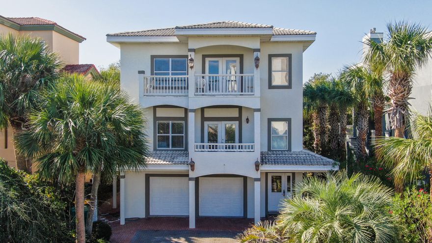 This stunning Mediterranean style vacation rental / home is within easy walking distance to the beach via a deeded access.  It has five bedrooms (sleeps 21) and four bathrooms, including the separate studio -- with its own kitchen and external and internal accesses.  The house's construction is superior to others in the area, with a metal framework and real stucco to make it storm resistant.  The home has recently been updated with many upgrades, including all new flooring.  Terra Cotta Terrace features a community swimming pool, a volleyball pit, tennis courts, fitness center and a clubhouse.  Priced to sell, this property is both a great investment and your Destin vacation home -- so make an appointment to see it today!