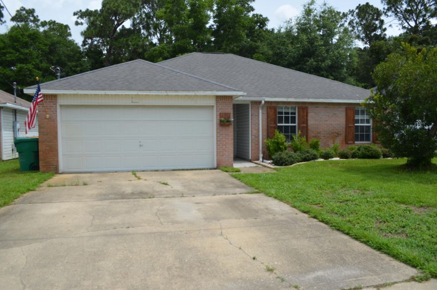Single story 3 bedroom, 2 bath home. Breakfast bar in kitchen. Open living room with high ceiling and fireplace. Centrally located between both Eglin AFB and back gate of Hurlburt Field. Storage shed out back. Back yard is fenced and owner will allow pets of any size (must be fully grown - NO puppies or kittens), minus aggressive breeds. Available September 23rd. All Coastal Realty Services residents are enrolled in the Resident Benefits Package (RBP) which includes renters insurance, HVAC air filter delivery (for applicable properties) and our best-in-class resident rewards program, and much more! More details upon application.